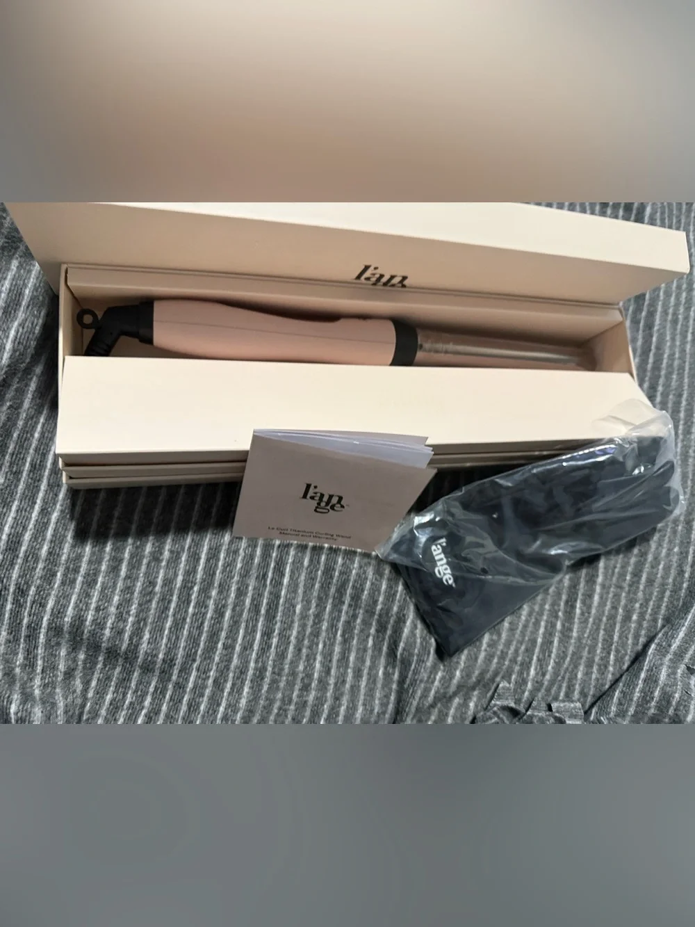 Lange Metallic Rose Gold and Blush Curling Wand